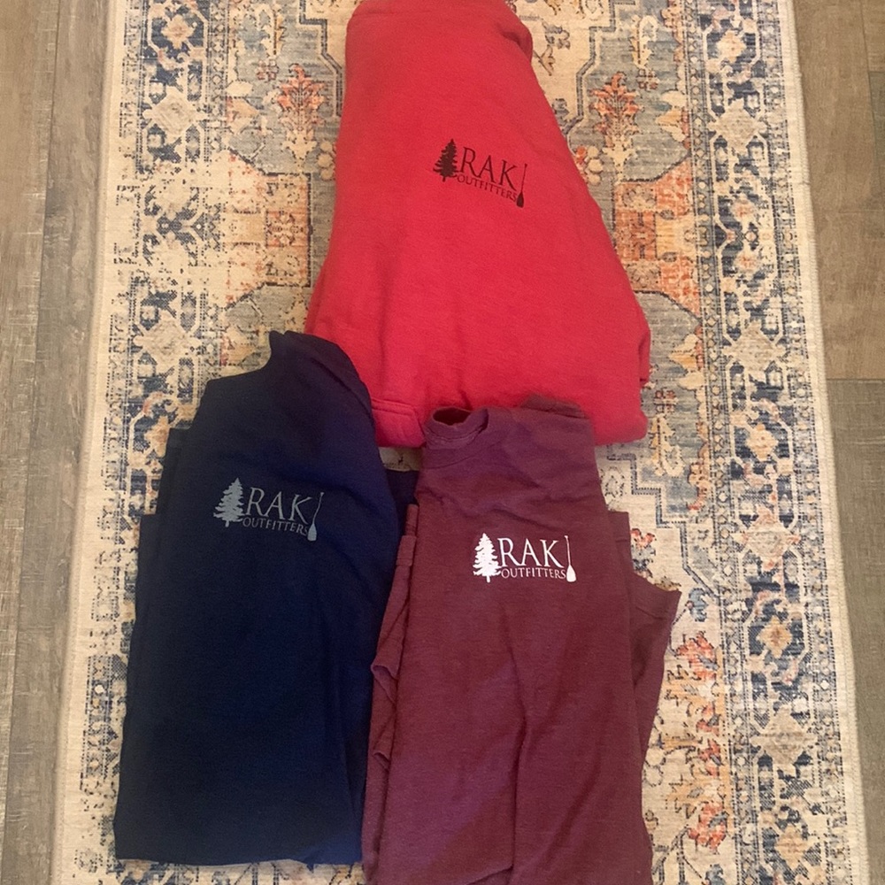 Xl large Rak hoodie and 2 t-shirts also XL